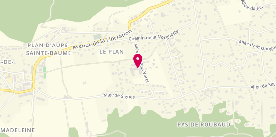 Plan de Les Hamadryades, Allée des Pins Verts, 83640 Plan-d'Aups-Sainte-Baume