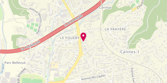 Plan de Résidence Bleu d'Azur, 146 avenue Michel Jourdan, 06150 Cannes
