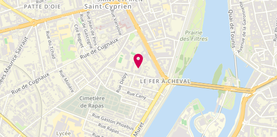 Plan de Ehpad Gaubert, 28 Rue Sainte-Lucie, 31000 Toulouse