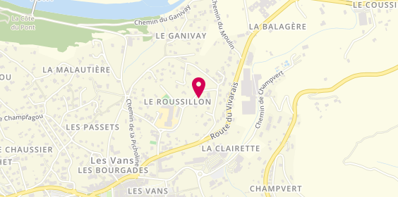 Plan de Residence le Roussillon, 12 Route du Roussillon, 07140 Les Vans