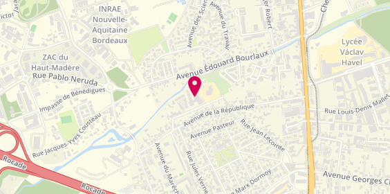 Plan de Ehpad Home Marie Curie, 4 avenue Edouard Bourlaux, 33140 Villenave-d'Ornon