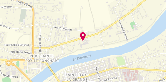 Plan de Maison de Retraite Saint Joseph, 19 avenue du Périgord, 33220 Port-Sainte-Foy-et-Ponchapt