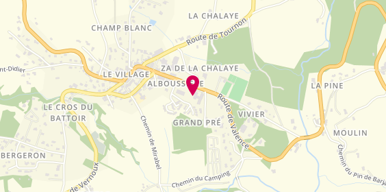 Plan de Ehpad le Grand Pre, Route de Valence, 07440 Alboussière