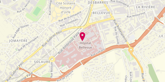 Plan de Résidence Mutualiste Bellevue, 3 Rue Ambroise Paré, 42100 Saint-Étienne