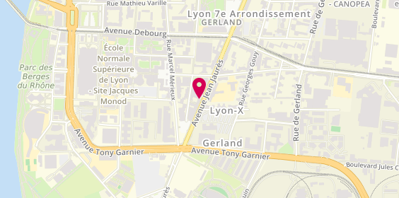 Plan de Maison Alfred Ancel, 302 avenue Jean Jaurès, 69007 Lyon