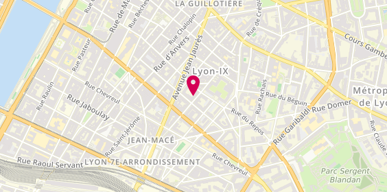 Plan de Résidence Les Gentianes Lyon 7, 22 Rue Elie Rochette, 69007 Lyon