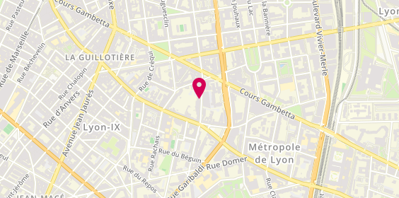 Plan de Résidence Gambetta, 348 Rue André Philip, 69007 Lyon