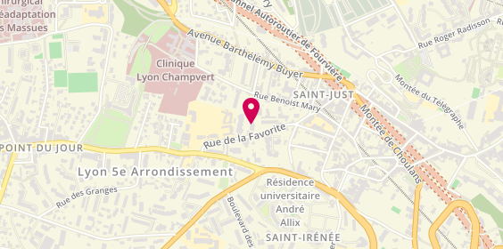 Plan de Residence Orpea la Favorite, 50 Rue de la Favorite, 69005 Lyon