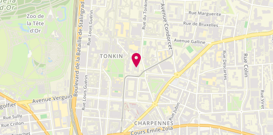 Plan de Residence Tonkin, 20 avenue Salvador Allende, 69100 Villeurbanne