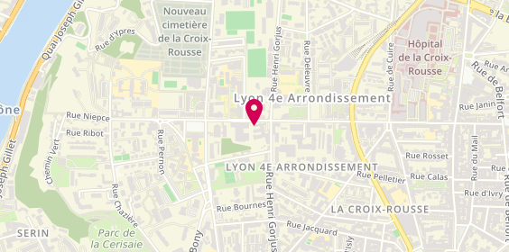 Plan de Petites Soeurs des Pauvres, 83 Rue Jacques-Louis Hénon, 69004 Lyon