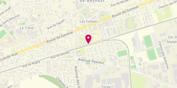 Plan de La Roseraie Association, 7 Avenue Gare, 01700 Saint-Maurice-de-Beynost