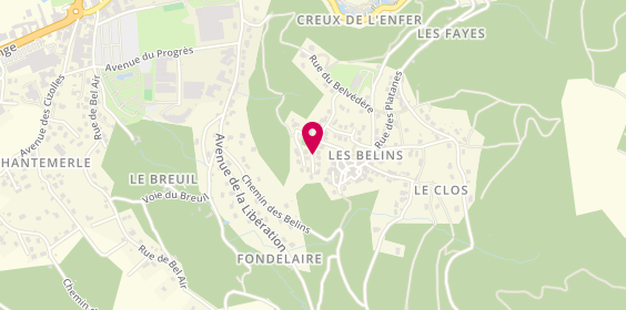 Plan de Ehpad le Belvedere, Les Belins, 63300 Thiers