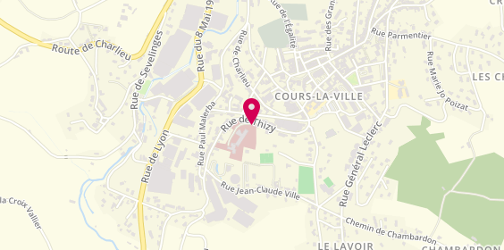 Plan de Centre Hospitalier du Beaujolais Vert, 287 Rue de Thizy Cours la Ville, 69470 Cours