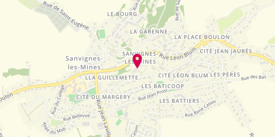 Plan de La Résidence Louis Veillaud, Rue Jules Guesde, 71410 Sanvignes-les-Mines