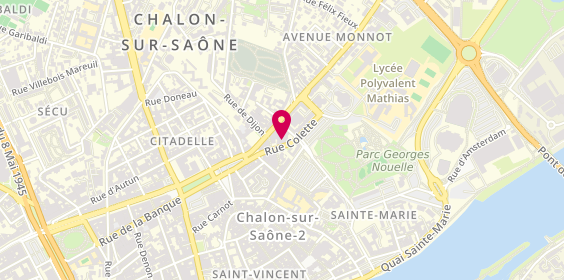 Plan de Residence l'Esquilin, 5 Rue Colette, 71100 Chalon-sur-Saône