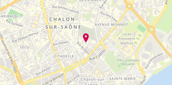 Plan de Korian Bel'Saône, 6 impasse Sainte-Croix, 71100 Chalon-sur-Saône