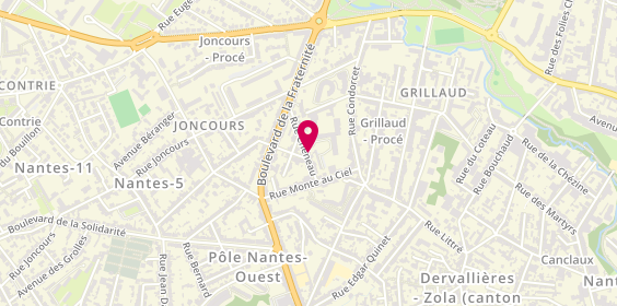 Plan de Residence Sainte Famille de Grillaud, 16 Rue Chéneau, 44100 Nantes