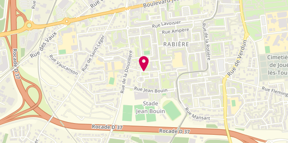 Plan de Residence Michel Colombe, 10 Rue James Pradier, 37300 Joué-lès-Tours