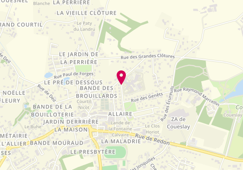 Plan de Ehpad Les Ajoncs d’Or, Ehpad Ajoncs d'Or 5 Rue Bruyères, 56350 Allaire