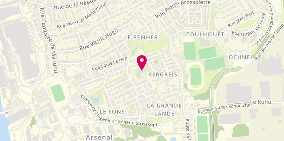 Plan de LBA - Résidence Les Hermines, 14 Rue de Kergreis, 56600 Lanester