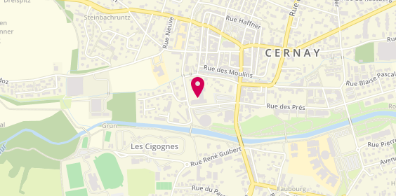 Plan de Ehpad Les Cigognes - Hopital de Cernay, 7 Rue Georges Risler, 68703 Cernay