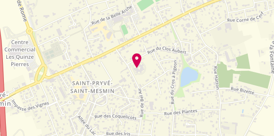 Plan de Emera Résidence Séniors Lac de Saint Pry, 9 Bis Rue de Bel Air, 45750 Saint-Pryvé-Saint-Mesmin