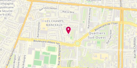 Plan de EHPAD Champs Manceaux, 2A Rue Jean Coquelin, 35200 Rennes