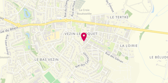 Plan de Ehpad Les Champs Bleus, 1 Rue de Belle-Ile, 35132 Vezin-le-Coquet