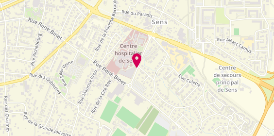 Plan de Centre Hospitalier Sens, 1 Avenue Pierre de Coubertin, 89106 Sens