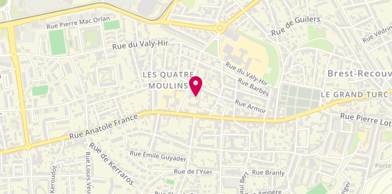 Plan de Ehpad des Quatre Moulins, Rue Dr Roux, 29200 Brest