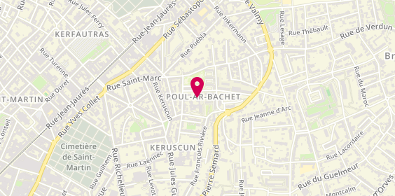 Plan de Residence de Poul Ar Bachet, 30 Rue Louis Pidoux, 29200 Brest