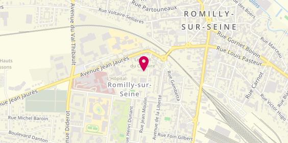 Plan de EHPAD Résidence Julien Monnard, 10 Rue Jean Moulin, 10100 Romilly-sur-Seine