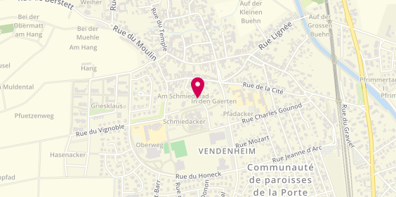 Plan de EHPAD Les Quatre Vents, 12 Rue Berlioz, 67550 Vendenheim