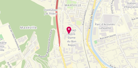 Plan de EHPAD Notre Dame du Bon Repos, 34 Rue de Général Leclerc, 54320 Maxéville