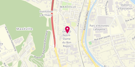 Plan de Ehpad Nd du Bon Repos, 34 Rue de Général Leclerc, 54320 Maxéville