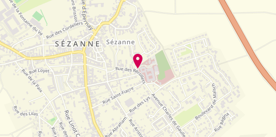 Plan de Ehpad de Sézanne, 16 Rue des Récollets, 51120 Sézanne