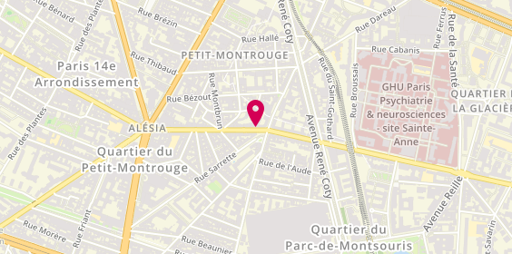 Plan de EHPAD Résidence Club le Montsouris, 18 Rue d'Alésia, 75014 Paris