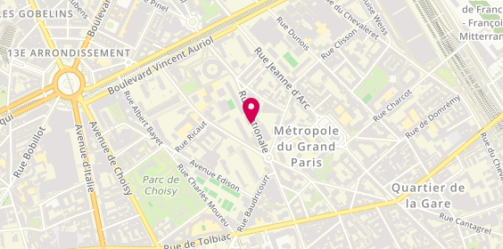 Plan de App Heberg Temporaire Les Cantates, 133 Rue Nationale, 75013 Paris