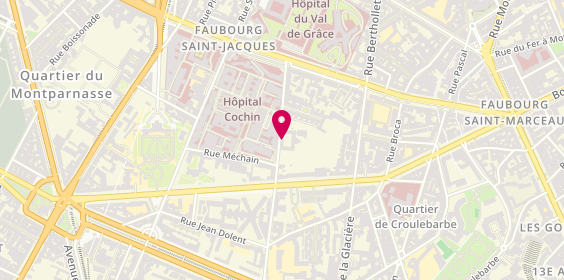 Plan de Maison Santé Sœurs Augustines, 29 Rue de la Santé, 75013 Paris