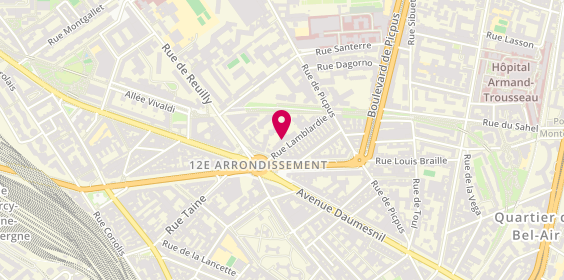 Plan de Residence Services Alix, 9 Rue Lamblardie, 75012 Paris