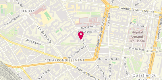 Plan de Maison de Retraite et Geriatrie, 80 Rue de Picpus, 75012 Paris