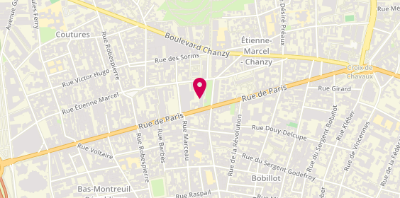 Plan de EHPAD Montreuil, 118 Rue de Paris, 93100 Montreuil