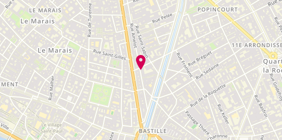 Plan de Ehpad de Bastille M2Sr, 24 Rue Amelot, 75011 Paris