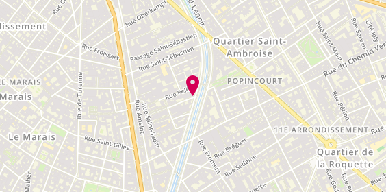 Plan de Residence Appart Richard Lenoir, 61 Boulevard Richard Lenoir, 75011 Paris