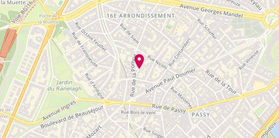 Plan de Ehpad Villa Jules Jamin, 10 avenue Jules Janin, 75116 Paris