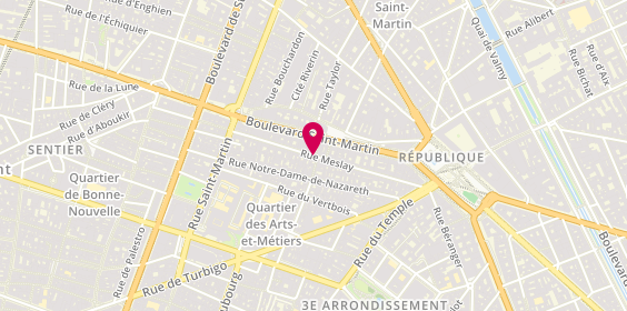 Plan de Residence Appart Pont Aux Biches, 39 Rue Meslay, 75003 Paris