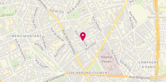 Plan de Résidence Appartement la Chine, 29 Rue Chine, 75020 Paris
