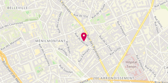 Plan de Résidence Appartement Gambetta, 14 Rue Retrait, 75020 Paris