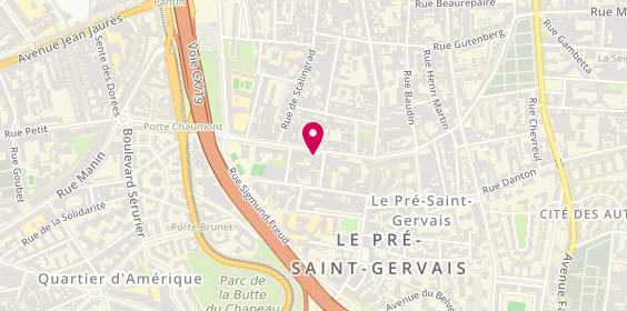 Plan de Résidence la Chanterelle, 19-27 Rue d'Estienne d'Orves, 93310 Le Pré-Saint-Gervais