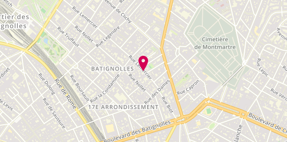 Plan de Résidence Appartement Damet, 19 Rue Lemercier, 75017 Paris